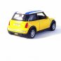MINI COOPER - WELLY 1/38 YELLOW DIECAST CAR COLLECTOR'S MODEL,COLLECTIBLE ,NEW