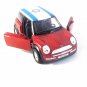 MINI COOPER - WELLY 1/38 BORDEAUX DIECAST CAR COLLECTOR'S MODEL,NEW
