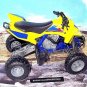 ATV SUZUKI QUADRACER R450 YELLOW NEWRAY 1:12 DIECAST ATV COLLECTOR'S MODEL, NEW