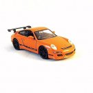 PORSCHE 911 (997) GT3 RS WELLY 1/34 ORANGE DIECAST CAR COLLECTOR'S MODEL, NEW