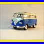 1963 VOLKSWAGEN T1 BUS METALLIC BLUE, WELLY 1/32 DIECAST CAR COLLECTOR'S MODEL