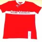 MICHAEL SCHUMACHER T-SHIRT WITH LETTERING & LOGO RED/WHITE SIZE S- SMALL , NEW