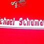 MICHAEL SCHUMACHER T-SHIRT WITH LETTERING & LOGO RED/WHITE SIZE S- SMALL , NEW