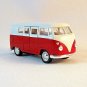 1963 VOLKSWAGEN T1 BUS RED/WHITE WELLY 1/34 DIECAST CAR COLLECTOR'S MODEL, NEW