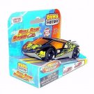 DYNA MOTOR, PULL BACK RACER BLACK/GREEN MOTORMAX DIECAST CAR COLLECTOR'S MODEL
