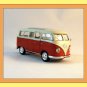 1963 VOLKSWAGEN T1 BUS METALLIC ORANGE ,WELLY 1/32 DIECAST COLLECTOR'S CAR MODEL