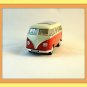 1963 VOLKSWAGEN T1 BUS METALLIC ORANGE ,WELLY 1/32 DIECAST COLLECTOR'S CAR MODEL