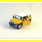 TOYOTA FJ CRUISER YELLOW/WHITE WELLY 1/38 DIECAST CAR COLLECTOR'S MODEL,NEW