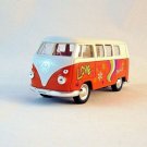 1963 VOLKSWAGEN T1 MINIBUS ORANGE/WHITE WELLY 1/38 DIECAST CAR COLLECTOR'S MODEL