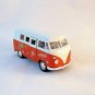 1963 VOLKSWAGEN T1 MINIBUS ORANGE/WHITE WELLY 1/38 DIECAST CAR COLLECTOR'S MODEL