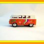 1963 VOLKSWAGEN T1 MINIBUS ORANGE/WHITE WELLY 1/38 DIECAST CAR COLLECTOR'S MODEL
