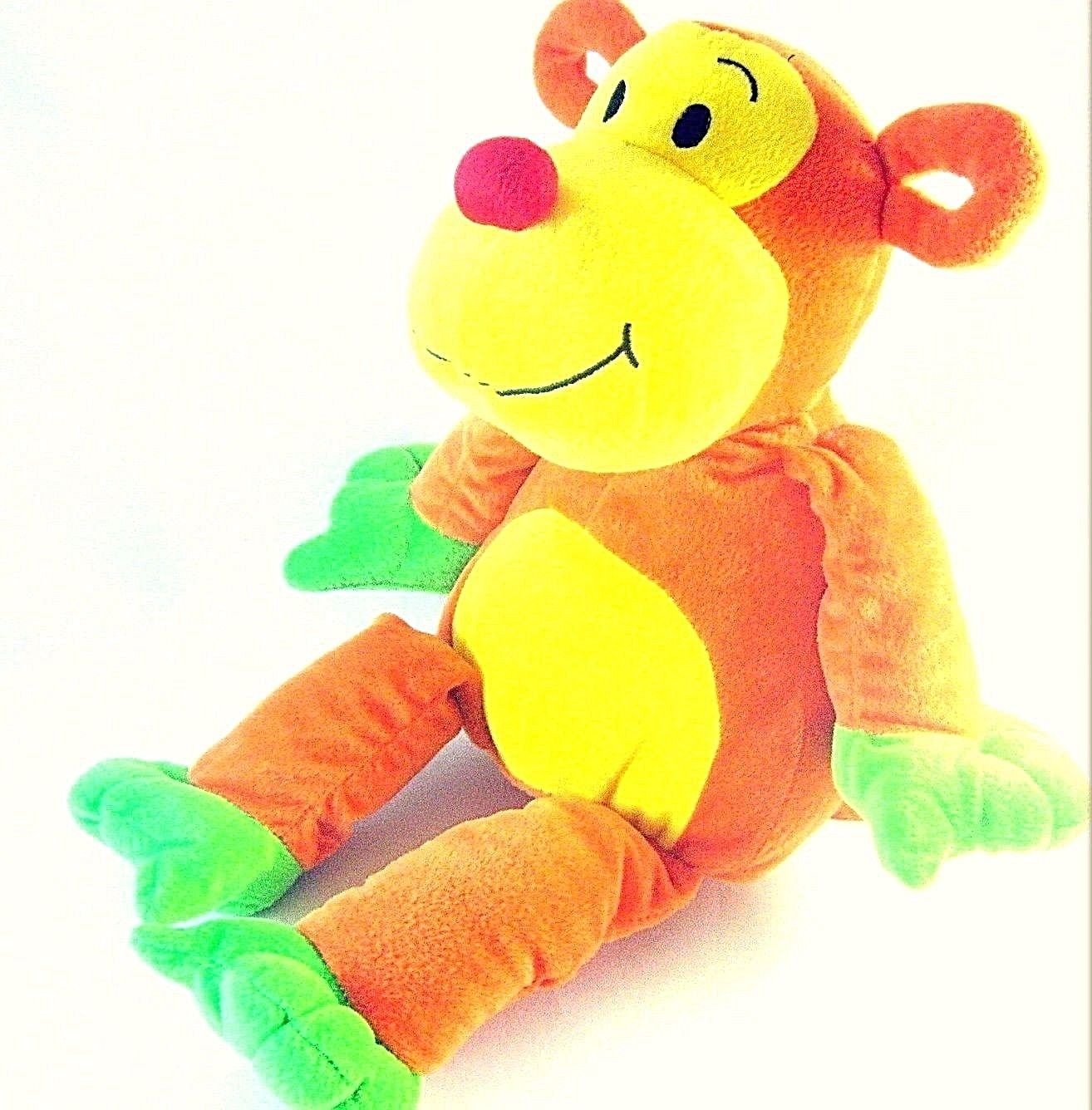 17" BIG ,COLORFUL SOFT STUFFED MONKEY - PLUSH DOLL, HIGH QUALITY, RARE
