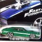 FORD GRAND TORINO SPORT,FAST AND FURIOUS GREEN HOTWHEELS 1:64 DIECAST CAR MODEL