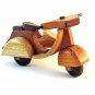 HAND CRAFTED HIGH QUALITY WOOD ART SCULPTURE MODEL,MOTORCYCLE WITH SIDE CAR