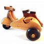HAND CRAFTED HIGH QUALITY WOOD ART SCULPTURE MODEL,MOTORCYCLE WITH SIDE CAR