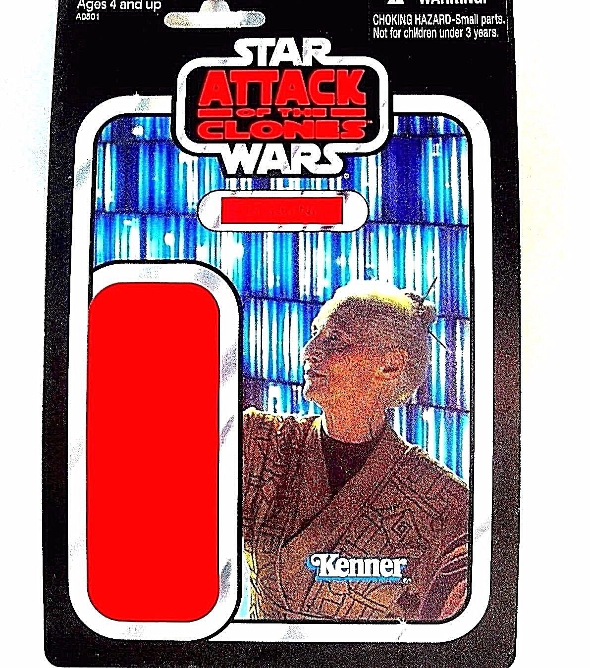 STAR WARS - CUSTOM VINTAGE JOCASTA NU CARDBACK  ATTACK OF THE CLONES ,NEW ,RARE