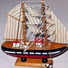 DECOR WOOD SAILING BOAT HANDBUILT NAUTICAL MODEL DECOR HOME COLLECTIBLE