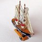 DECOR WOOD SAILING BOAT HANDBUILT NAUTICAL MODEL DECOR HOME COLLECTIBLE