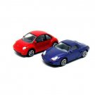 SET*2 CAR MODELS, VOLKSWAGEN NEW BETTLE/PORSCHE BOXTER S, REALTOY