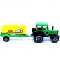 FARM TRACTOR WITH MILK TANKER WAGON, GREEN WELLY TRACTOR COLLECTOR'S MODEL, NEW