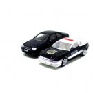 SET*2 CAR MODELS, MERCEDES CLK COUPE+N.Y.P.D POLICE CAR,REALTOY 1:59/1:64