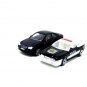 SET*2 CAR MODELS, MERCEDES CLK COUPE+N.Y.P.D POLICE CAR,REALTOY 1:59/1:64