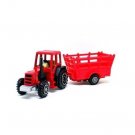 FARM TRACTOR WITH A CART, RED WELLY TRACTOR COLLECTOR'S MODEL, NEW