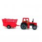 FARM TRACTOR WITH A CART, RED WELLY TRACTOR COLLECTOR'S MODEL, NEW