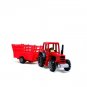 FARM TRACTOR WITH A CART, RED WELLY TRACTOR COLLECTOR'S MODEL, NEW