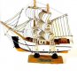 ENDEAVOUR SAILBOAT WHITE/ORANGE WOOD SAILBOAT, COLLECTOR'S MODEL