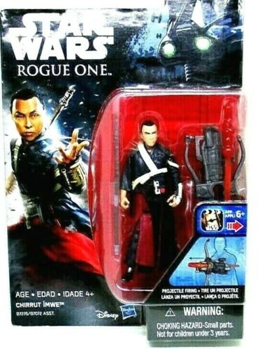 STAR WARS, CHIRRUT IMWE, ROGUE ONE WITH ACCESSORIES, PROJECTILE FIRING, HASBRO