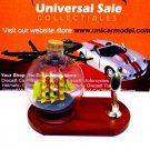 LITTLE SAILING BOAT IN A GLASS BALL ON WOOD PEN STAND,WOODEN NAUTICAL MODEL