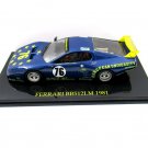 FERRARI BB512LM #76 24h LeMans YEAR 1981 + SHOWCASE, BLUE ALTAYA SCALE 1:43