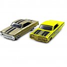 Set*2 Car Models, 1966 Cevy Nova TM GM/1964 Chevy Impala TM GM Hotwheels 1:64