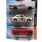 Set*3 Car Models, Land Rover/1970 Ford Escort/Batmobile, HotWheels Scale 1:64