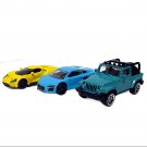 Set*3 Car Models, Audi R8/Ford GT/Jeep Wrangler Rubicon, Majorette Scale 1:58