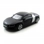 Audi R8 Mat Black/Silver Burago Scale 1:43 Car Model