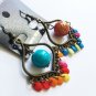 Clour Bohemia Ethnic style ear Earrings girls hoop ear Earrings 1005