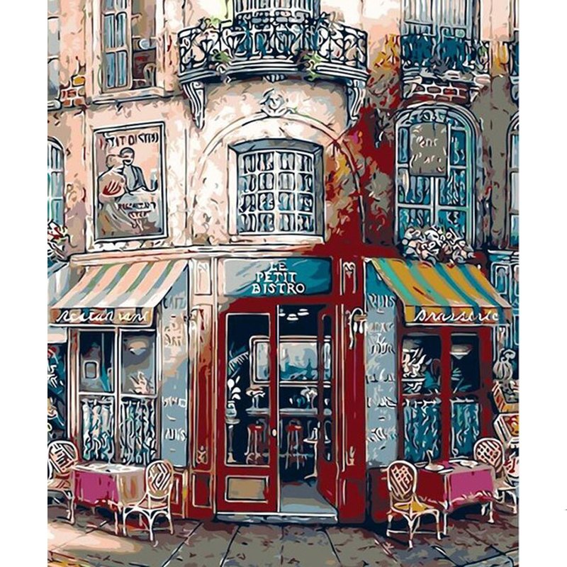 Cafe DIY Acrylic Paint by Numbers kit