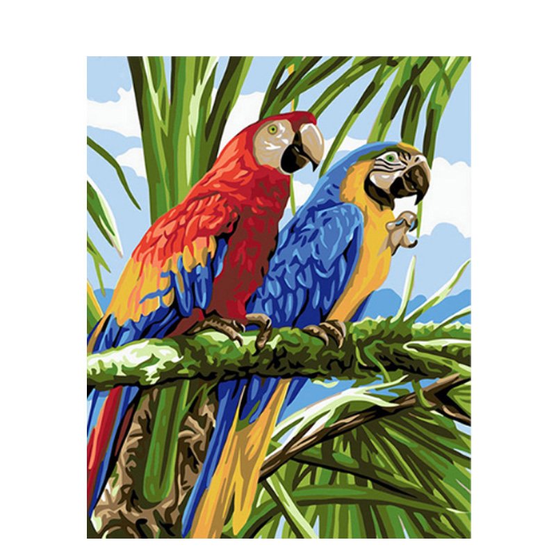 Parrot DIY Acrylic Paint by Numbers kit
