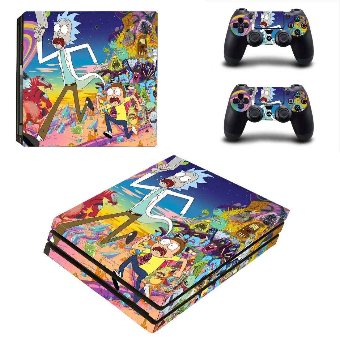 Rick and Morty PS4 pro Skin for PlayStation 4 pro Console and Controller