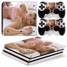 Beautiful Girl Vinyl Decal PS4 pro Skin for PlayStation 4 Console & 2 dualshocks