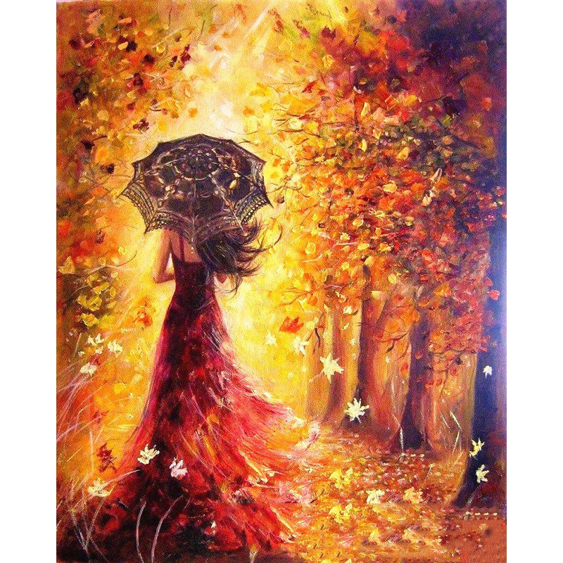 Lady with Umbrella DIY Acrylic - NOT AVAILABLE AT THE MOMETN