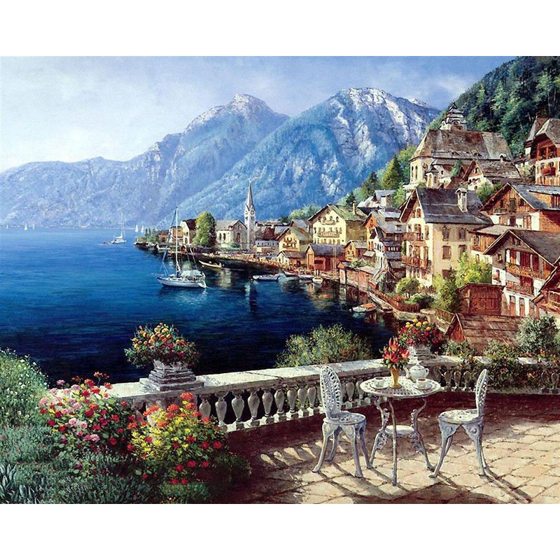 Hallstatt DIY Acrylic Paint by Numbers kit