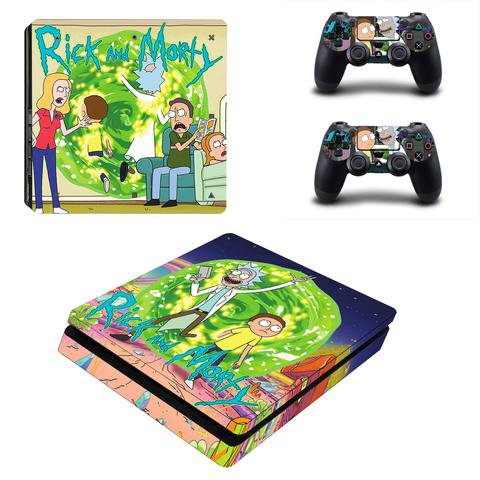 Rick and Morty Decal PS4 Slim Skin for PlayStation Slim Console & 2 dualshocks