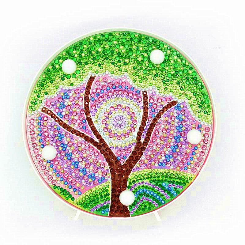 Mandala Tree Paint by Diamond DIY LED Lamp Kit