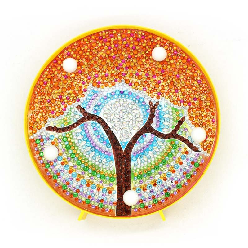 Mandala Tree Paint by Diamond DIY LED Lamp Kit