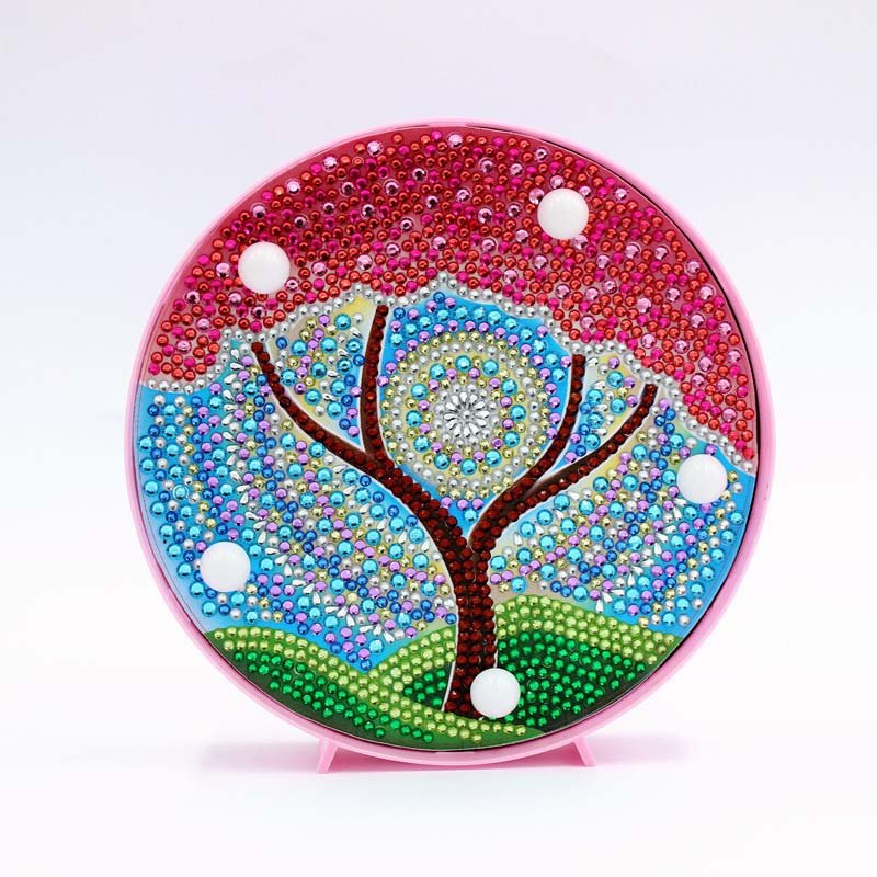 Mandala Tree Paint by Diamond DIY LED Lamp Kit