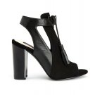 Comfortable Black Square Heel Suede- leather Mix- 6.5 Comfortable Black Square Heel Suede- leather Mix- 6.5