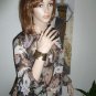 Multi Color Sheer Pull Over Layered Sleeves S/M